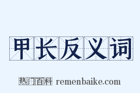 甲长反义词是什么意思的图片